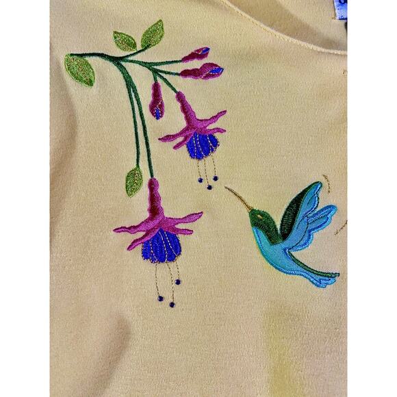 Breckenridge Button Up Jacket Women's Large Yellow Embroidered Casual - Picture 7 of 10